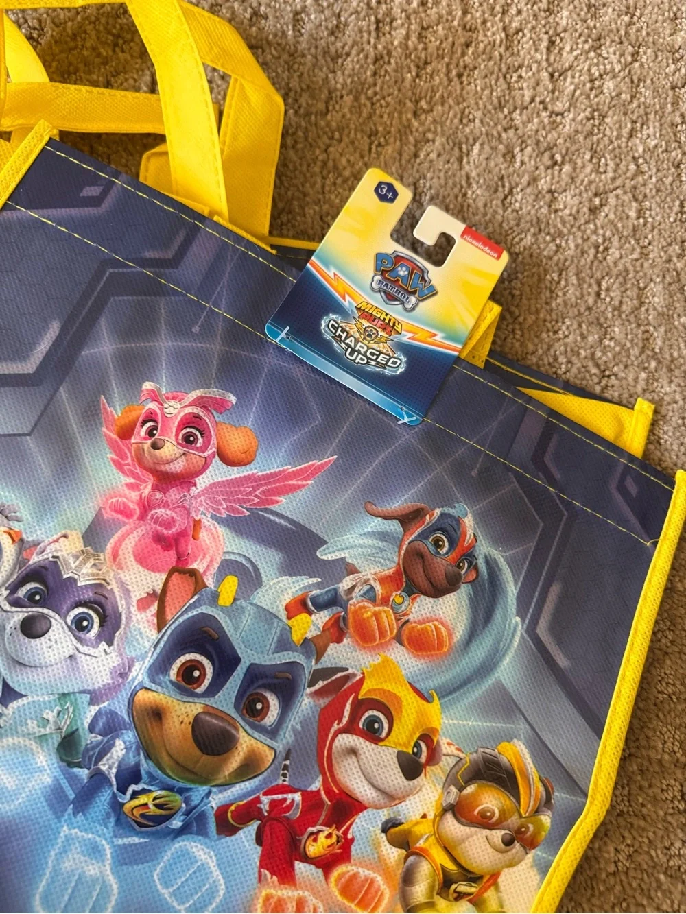 Nickelodeon Paw Patrol Mighty Rescue Reusable Party Bags - Yellow & Blue